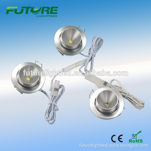 1W 3W 12VDC LED mini downlight for indoor cabinet lighting